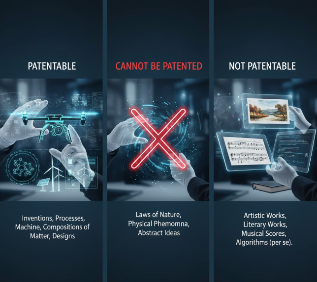 what can be patented and what cannot be patented